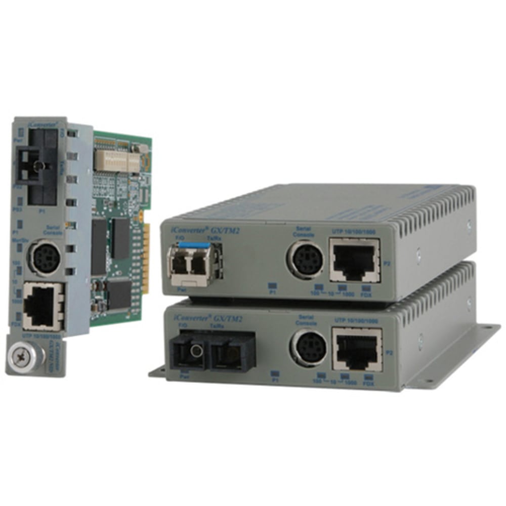 Omnitron iConverter GX/TM2 - Fiber media converter - GigE - 10Base-T, 100Base-TX, 1000Base-T, 1000Base-X - RJ-45 / SC multi-mode - up to 1800 ft - 850 nm MPN:8922N-0-D