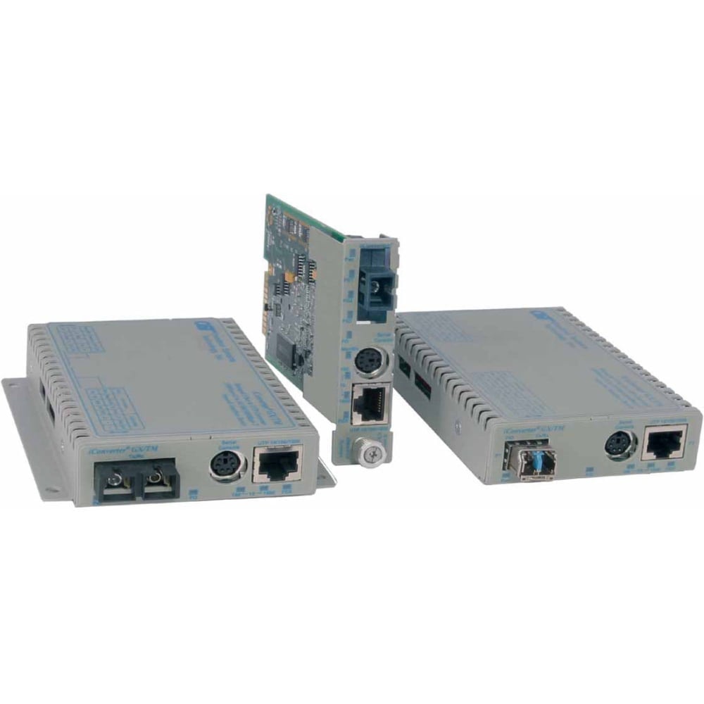 Omnitron Systems iConverter 8923N-1-AW Gigabit Ethernet Media Converter - 1 x RJ-45 Network, 1 x SC Duplex Network - 10/100/1000Base-T, 1000Base-X - External MPN:8923N-1-AW