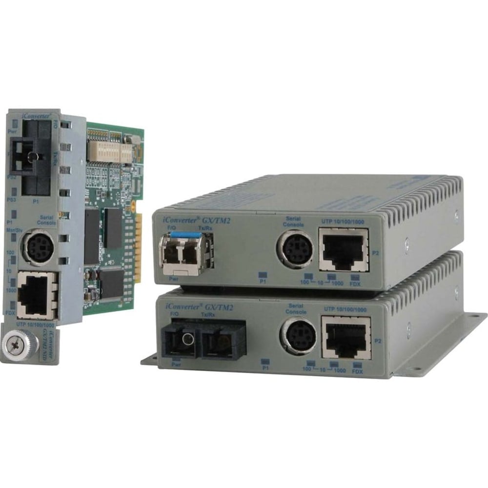 Omnitron Systems 10/100/1000BASE-T UTP to 1000BASE-X Media Converter and Network Interface Device - 1 x Network (RJ-45) - Management Port - 1000Base-X - 1 x Expansion Slots - 1 x SFP Slots - Wall Mountable MPN:8939N-0-DW