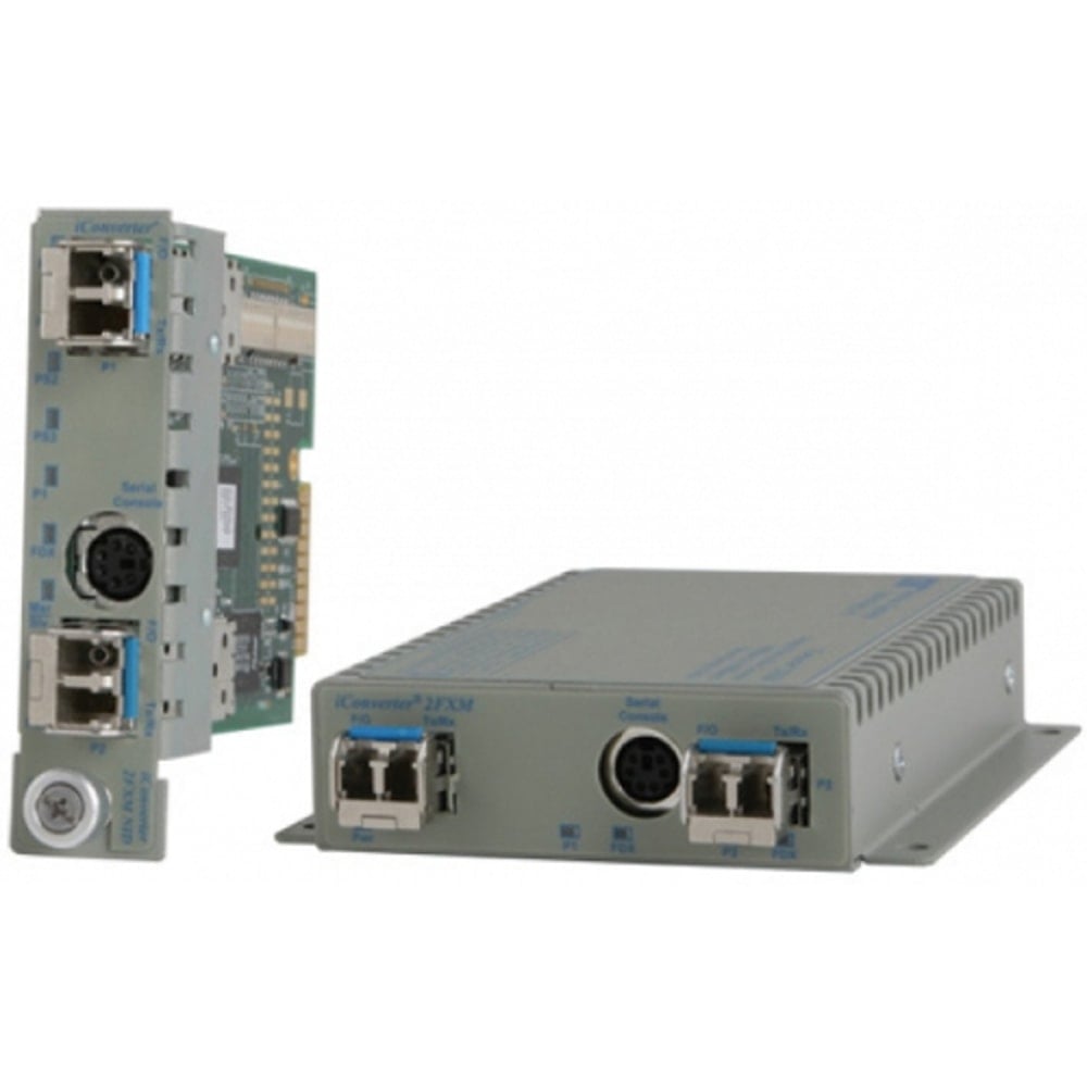 Omnitron Systems iConverter 2FXM2 Transceiver - 100Base-FX - 2 x Expansion Slots - 2 x SFP Slots - Internal MPN:8959N-0