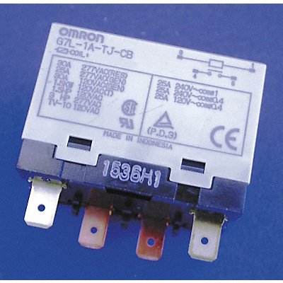 Enclosed Power Relay 4 Pin 12VDC SPST-NO MPN:G7L-1A-TJ-CB-DC12