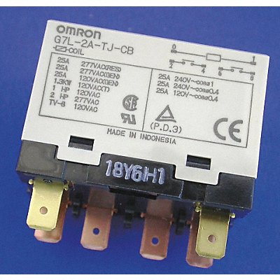 H8116 Enclosed Power Relay 6 Pn 120VAC DPST-NO MPN:G7L-2A-TJ-CB-AC100/120