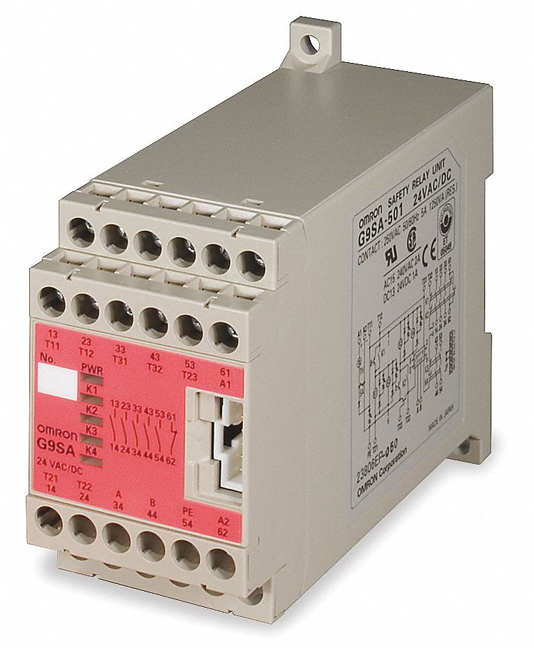 Safety Relay In 24VAC/DC 5A @ 250V AC MPN:G9SA-301 AC/DC24