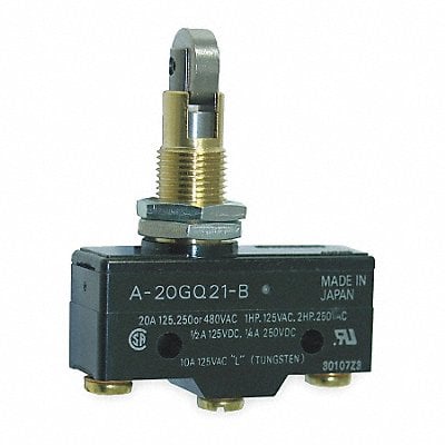 Swch 20A SPDT Pnl Mt Cross Roller Plngr MPN:A-20GQ21-B