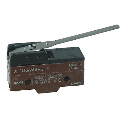 Snap Swch 10A SPDT Hinge Lever Low Force MPN:X-10GW4-B