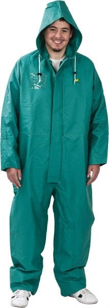 Coveralls: Size 2XL, Green, Nylon & PVC MPN:71022.2XL