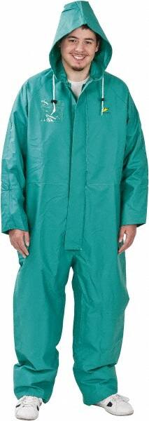 Coveralls: Size 3XL, Green, Nylon & PVC MPN:71022.3XL