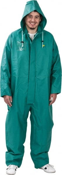 Coveralls: Size XL, Green, Nylon & PVC MPN:71022.XL