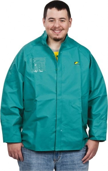 Rain Jacket: Size 2XL, Green, Nylon, Polyester & PVC MPN:71032.2XL