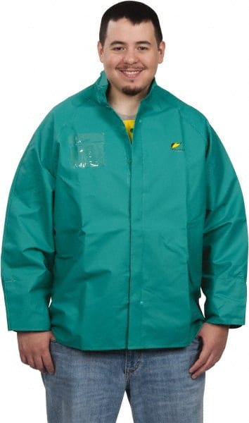 Rain Jacket: Size 3XL, Green, Nylon, Polyester & PVC MPN:71032.3XL