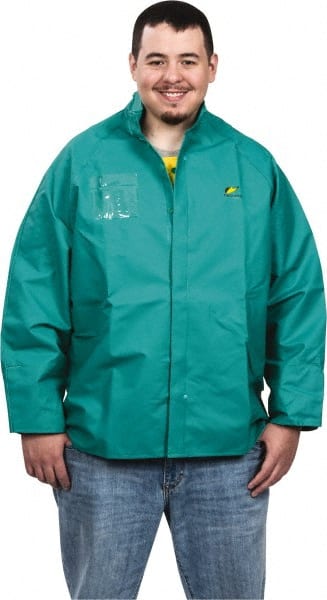 Rain Jacket: Size L, Green, Nylon, Polyester & PVC MPN:71032.L