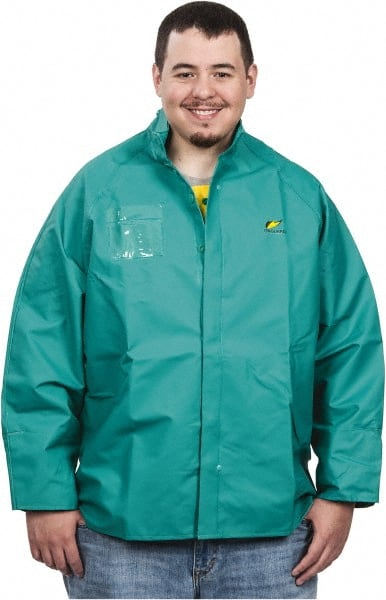 Rain Jacket: Size M, Green, Nylon, Polyester & PVC MPN:71032.M