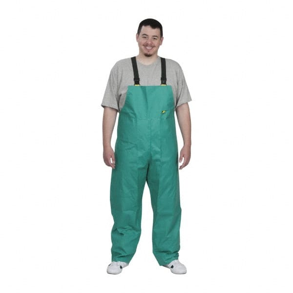 Bib Overalls: Size M, Green, Nylon & PVC MPN:71050.M