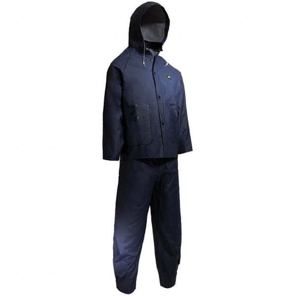 Rain Suit with Pants: Size X-Large, Non-Hazardous Protection, Blue, PVC MPN:76599.XL