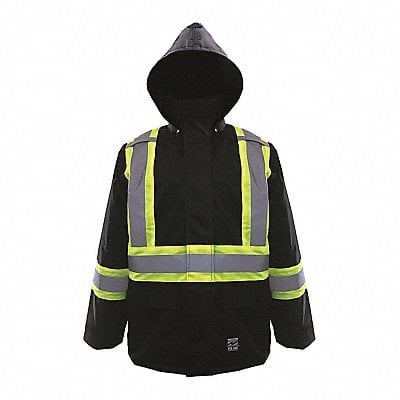 Jacket Hi-Vis Class 1 150D Black 2XL MPN:6323JB-XXL