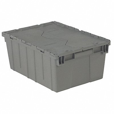 H6168 Attached Lid Container Gray Solid HDPE MPN:FP143 GRAY