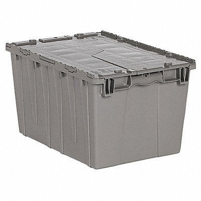 Attached Lid Container Gray Solid HDPE MPN:FP171 GRAY