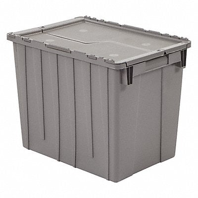 J0286 Attached Lid Container Gray Solid HDPE MPN:FP22 GRAY