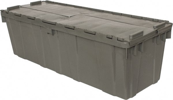 Polyethylene Attached-Lid Storage Tote: 40 lb Capacity MPN:FP32 GREY