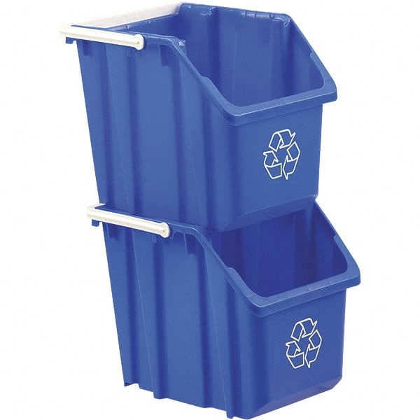 6 Gal Rectangle Blue Recycling Container MPN:NPL215