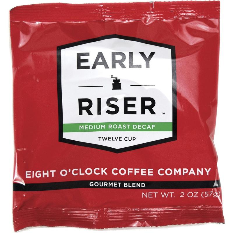 Eight O-Clock Early Riser Coffee 12-Cup Filter Pouches, Medium Roast, Decaffeinated, Case Of 48 Pouches MPN:EOC2012D48