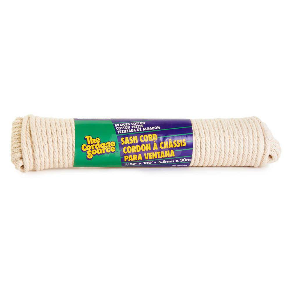 Rope, Rope Construction: 3 Strand Twisted , Material: Cotton , Work Load Limit: 10lb , Color: White , Breaking Strength: 750.000  MPN:120085-00100-00