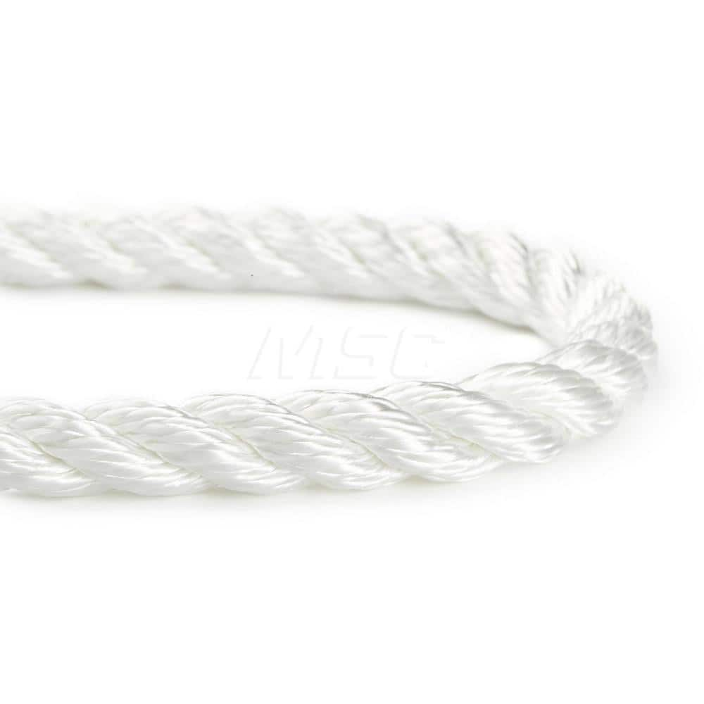 Rope, Rope Construction: 3 Strand Twisted , Material: Nylon , Work Load Limit: 120lb , Color: White , Maximum Temperature (F) ( - 0 Decimals): 295.000  MPN:430080-WHT-0120