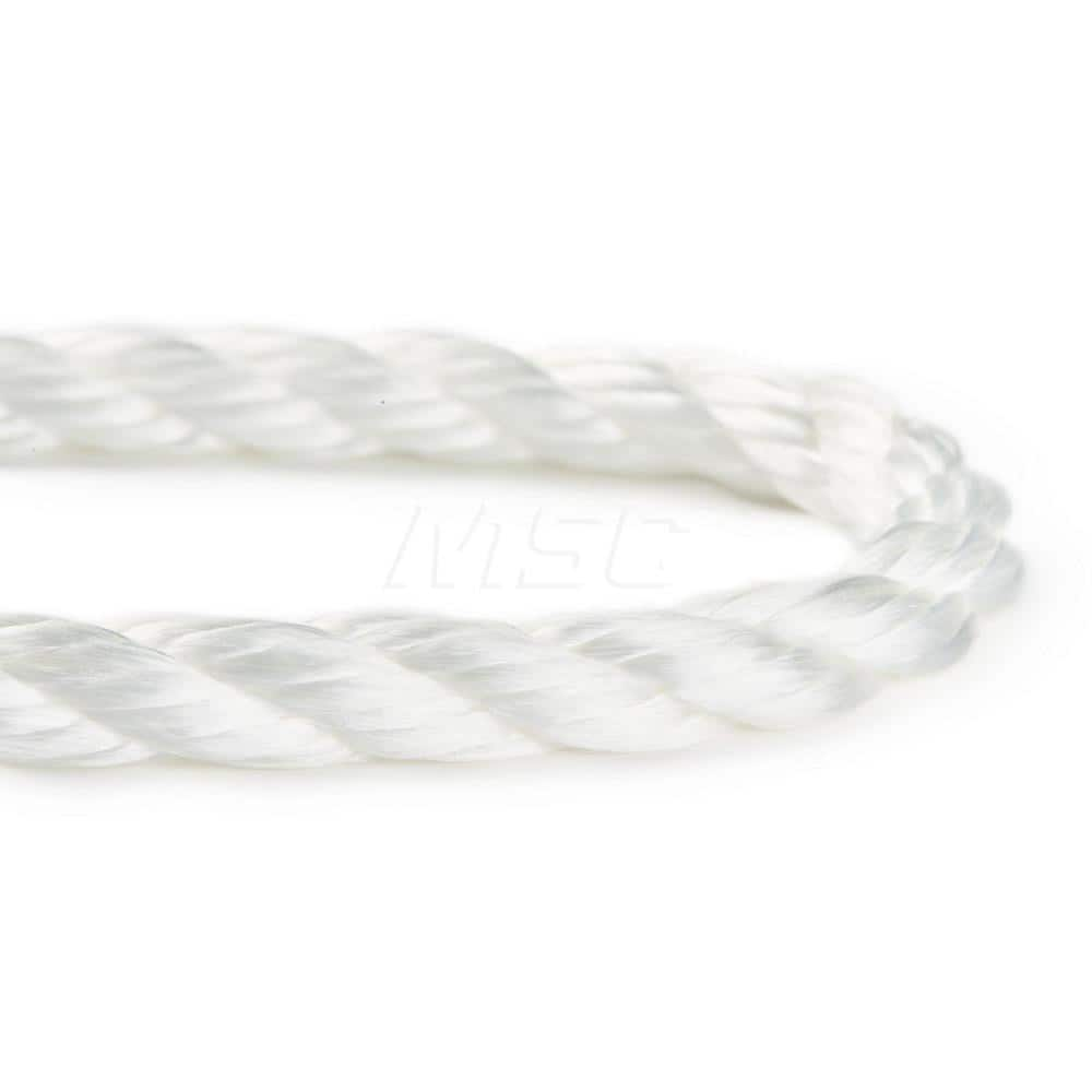 Rope, Rope Construction: 3 Strand Twisted , Material: Nylon, Polyester , Work Load Limit: 60lb , Color: White  MPN:530080-00600