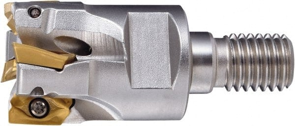 16mm Cut Diam, 27mm Max Depth, M8 Modular Connection Shank, 27mm OAL, Indexable Square-Shoulder End Mill MPN:7801600