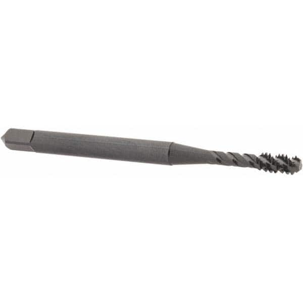 Spiral Flute Tap: #4-40 UNC, 3 Flutes, Bottoming, Vanadium High Speed Steel, Oxide Coated MPN:0135701