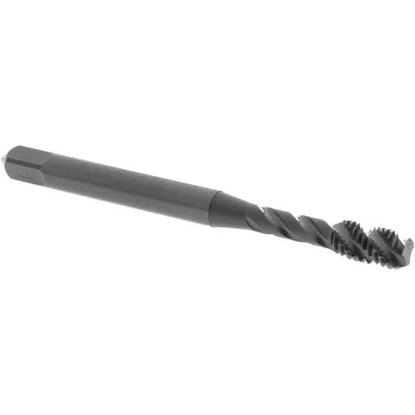 Spiral Flute Tap: #10-32 UNF, 3 Flutes, Bottoming, 2B Class of Fit, Vanadium High Speed Steel, Oxide Coated MPN:0136901