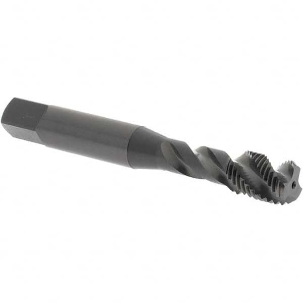 Spiral Flute Tap: 3/8-24 UNF, 3 Flutes, Bottoming, 3B Class of Fit, Vanadium High Speed Steel, Oxide Coated MPN:0138101