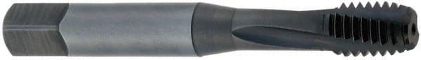 Spiral Flute Tap: #8-32 UNC, 3 Flutes, Bottoming, 3B Class of Fit, Powdered Metal, Oxide Coated MPN:0140201