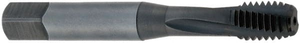 Spiral Flute Tap: 9/16-18 UNF, 4 Flutes, Bottoming, Powdered Metal, Oxide Coated MPN:0141501