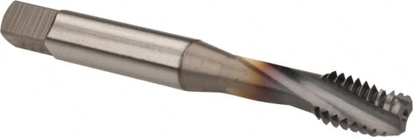 Spiral Flute Tap: #8-32 UNC, 2 Flutes, Bottoming, 2B Class of Fit, Powdered Metal, TICN Coated MPN:0142208
