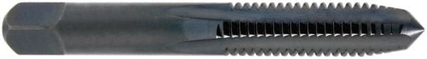 Straight Flute Tap: M14x1.25 Metric Fine, 4 Flutes, Plug, 2B Class of Fit, High Speed Steel, Bright/Uncoated MPN:1002