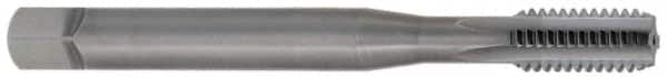 Straight Flute Tap: M3x0.50 Metric Coarse, 3 Flutes, Plug, 6H Class of Fit, Solid Carbide, Bright/Uncoated MPN:1006100100