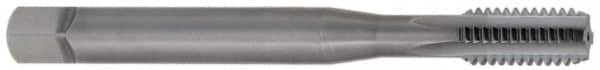 Straight Flute Tap: M8x1.00 Metric Fine, 4 Flutes, Bottoming, 6H Class of Fit, Solid Carbide, Bright/Uncoated MPN:1006101700