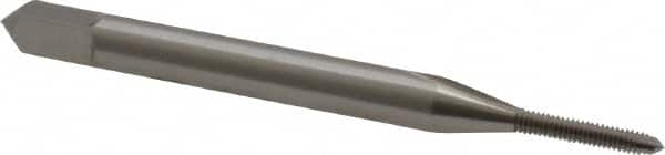 Straight Flute Tap: #0-80 UNF, 2 Flutes, Plug, 2B Class of Fit, High Speed Steel, Bright/Uncoated MPN:1010100