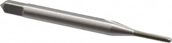 Straight Flute Tap: #0-80 UNF, 2 Flutes, Bottoming, 2B Class of Fit, High Speed Steel, Bright/Uncoated MPN:1010200