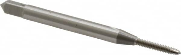 Straight Flute Tap: #1-64 UNC, 2 Flutes, Plug, 2B Class of Fit, High Speed Steel, Bright/Uncoated MPN:1010400