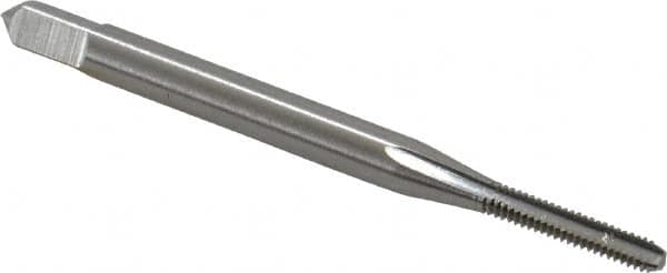 Straight Flute Tap: #2-56 UNC, 3 Flutes, Bottoming, 2B Class of Fit, High Speed Steel, Bright/Uncoated MPN:1011100