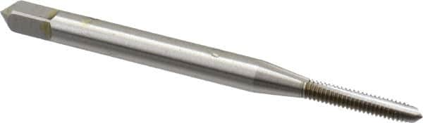 Straight Flute Tap: #2-56 UNC, 2 Flutes, Plug, 2B Class of Fit, High Speed Steel, Bright/Uncoated MPN:1060100