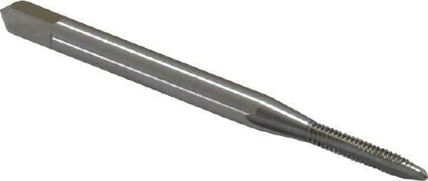 Straight Flute Tap: #2-56 UNC, 2 Flutes, Plug, 2B Class of Fit, High Speed Steel, Bright/Uncoated MPN:1065100