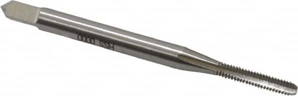 Straight Flute Tap: #2-56 UNC, 2 Flutes, Bottoming, 2B Class of Fit, High Speed Steel, Bright/Uncoated MPN:1065200