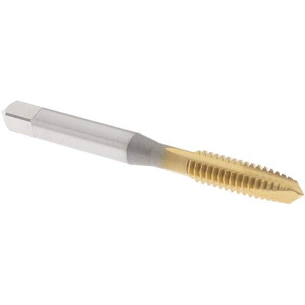 Spiral Point Tap: 1/4-20 UNC, 3 Flutes, Plug, Vanadium High Speed Steel, TiN Coated MPN:1101510305