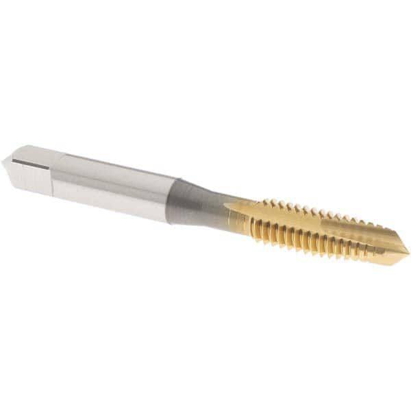 Spiral Point Tap: 5/16-18 UNC, 3 Flutes, Plug, Vanadium High Speed Steel, TiN Coated MPN:1101511305