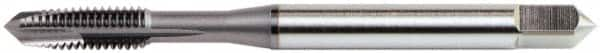 Spiral Point Tap: #2-56 UNC, 2 Flutes, Plug, 2B Class of Fit, Vanadium High Speed Steel, Nitride Coated MPN:1101600103