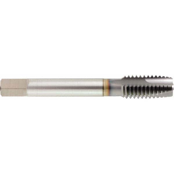Straight Flute Tap: M12x1.25 Metric Fine, 4 Flutes, Bottoming, Powdered Metal, TiCN Coated MPN:1105600608