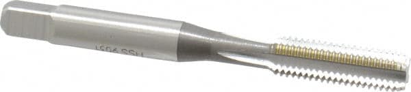Straight Flute Tap: 1/4-28 UNF, 4 Flutes, Bottoming, High Speed Steel, Bright/Uncoated MPN:1110500